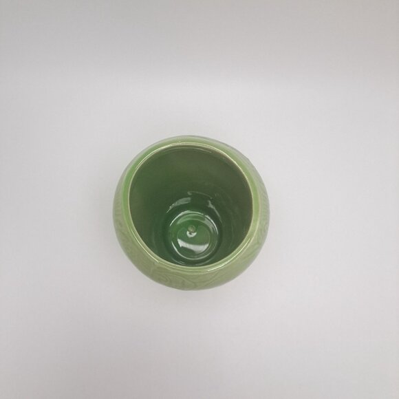 Max Factor Khara Fantasy Green Embossed Ceramic Jar Vase NO LID - Picture 5 of 10